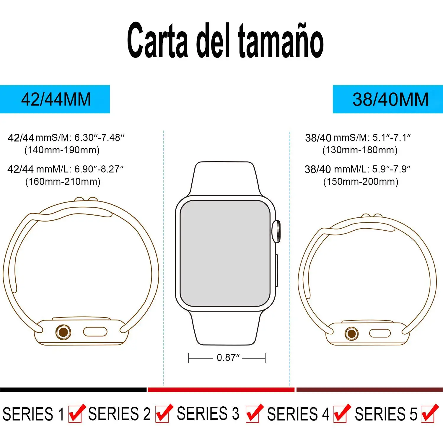 Extensible Sport Correa Uso Rudo Iwatch Serie 1 2 3 4 5 Watch