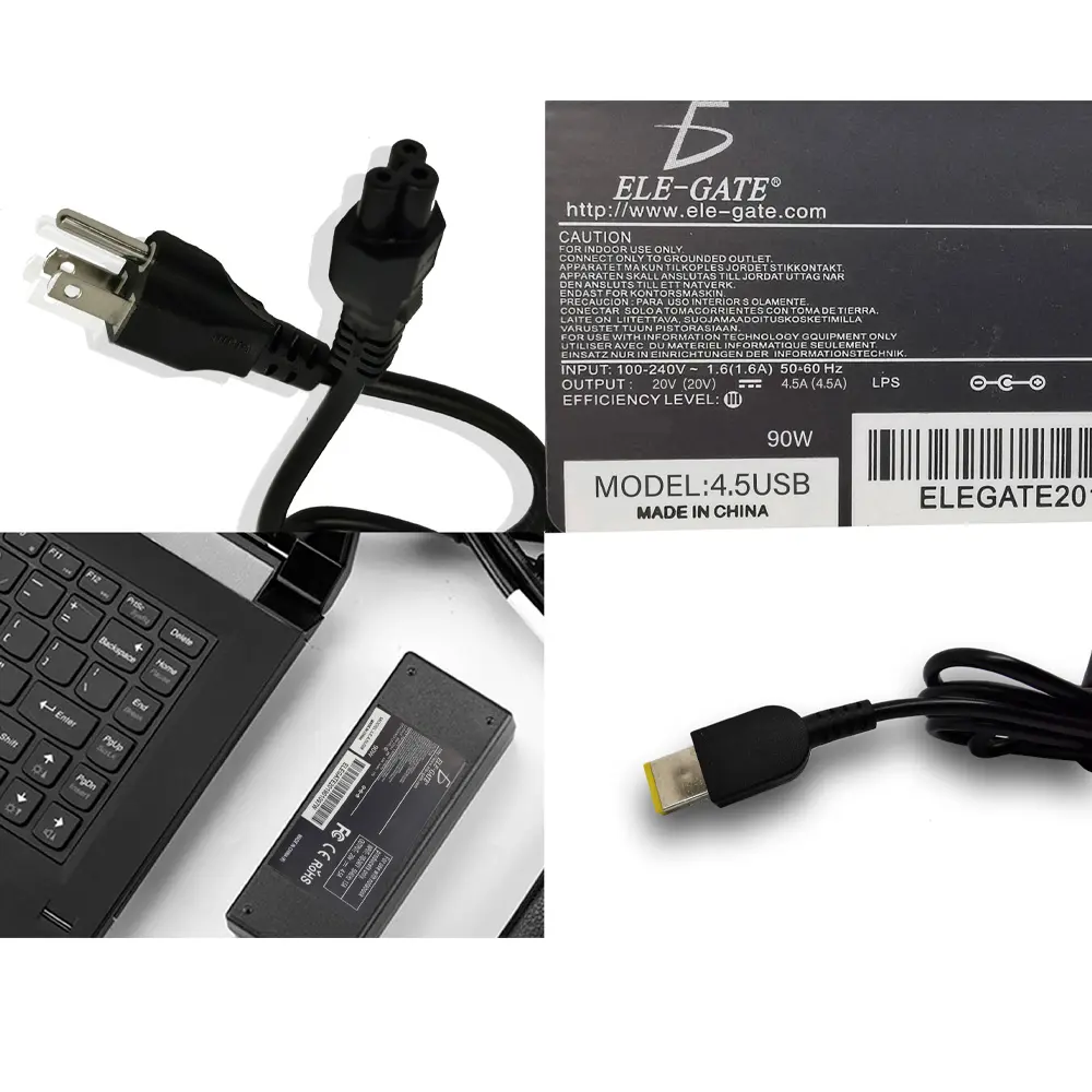 Cargador Compatible Lenovo 90w 20v 4.5a Usb Punta Cuadrada