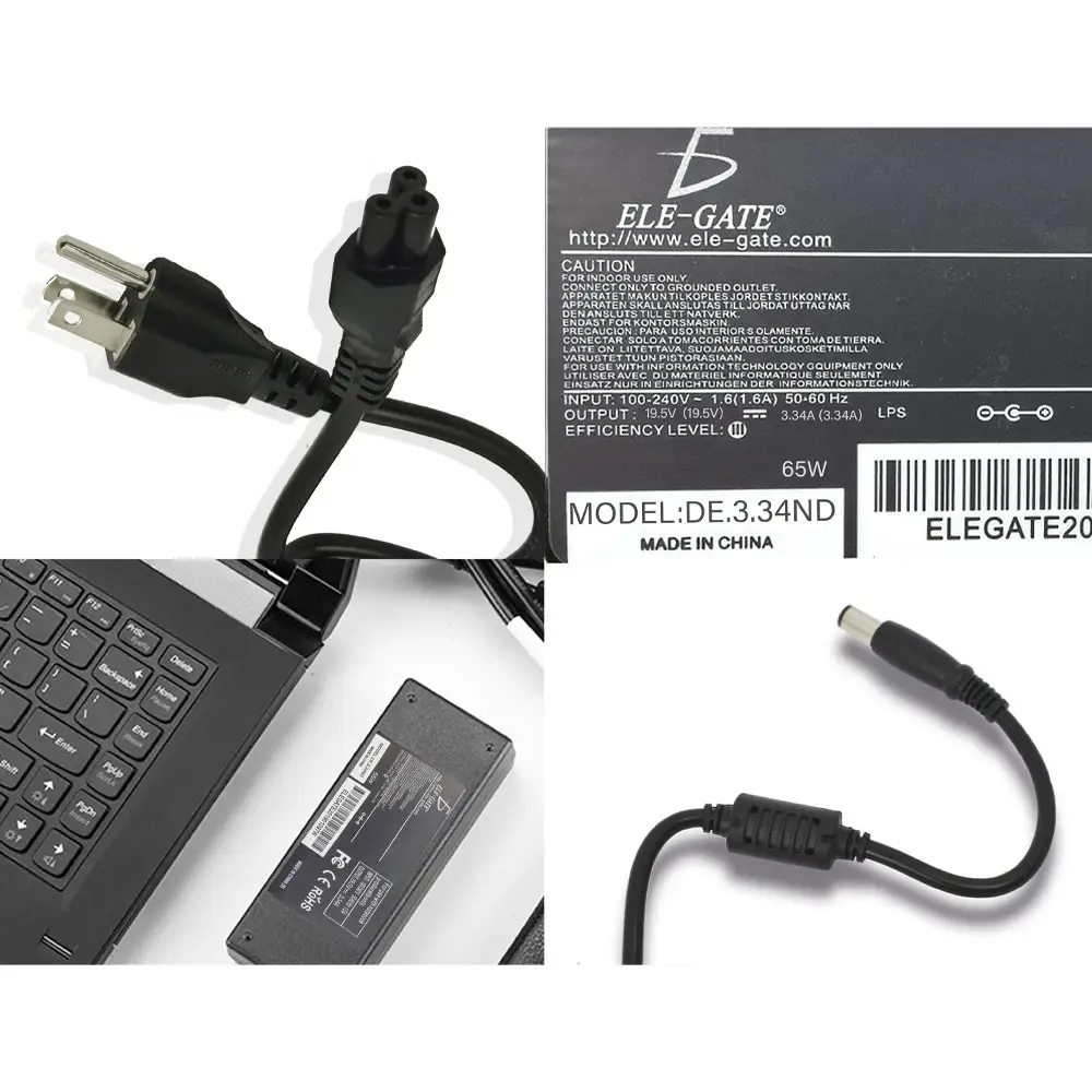 Cargador Laptop Dell Pin Central 65w 19.5v 3.34a 7.4*5.0mm