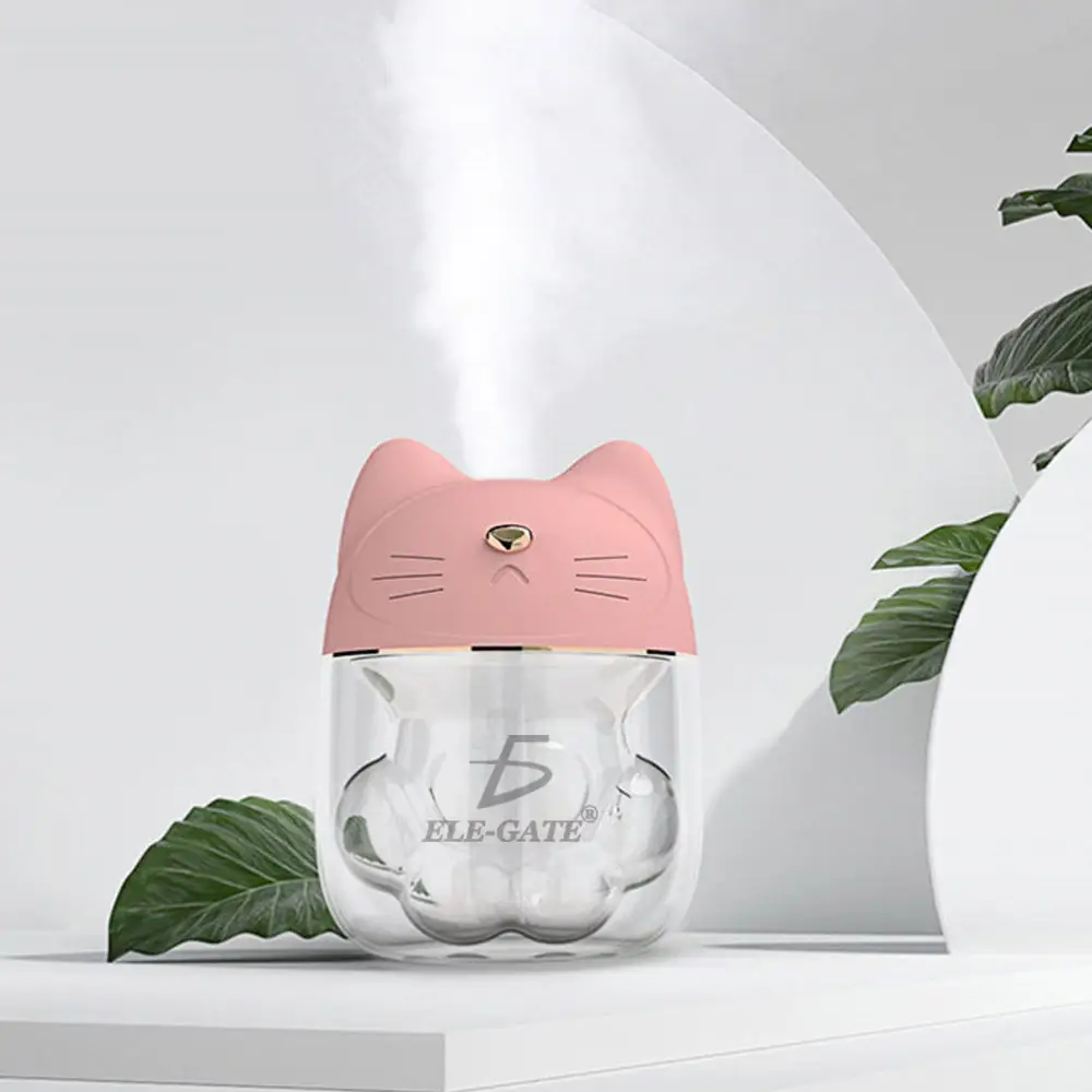 Humidificador 3 En 1 Gato Difusor Lampara Ventilador