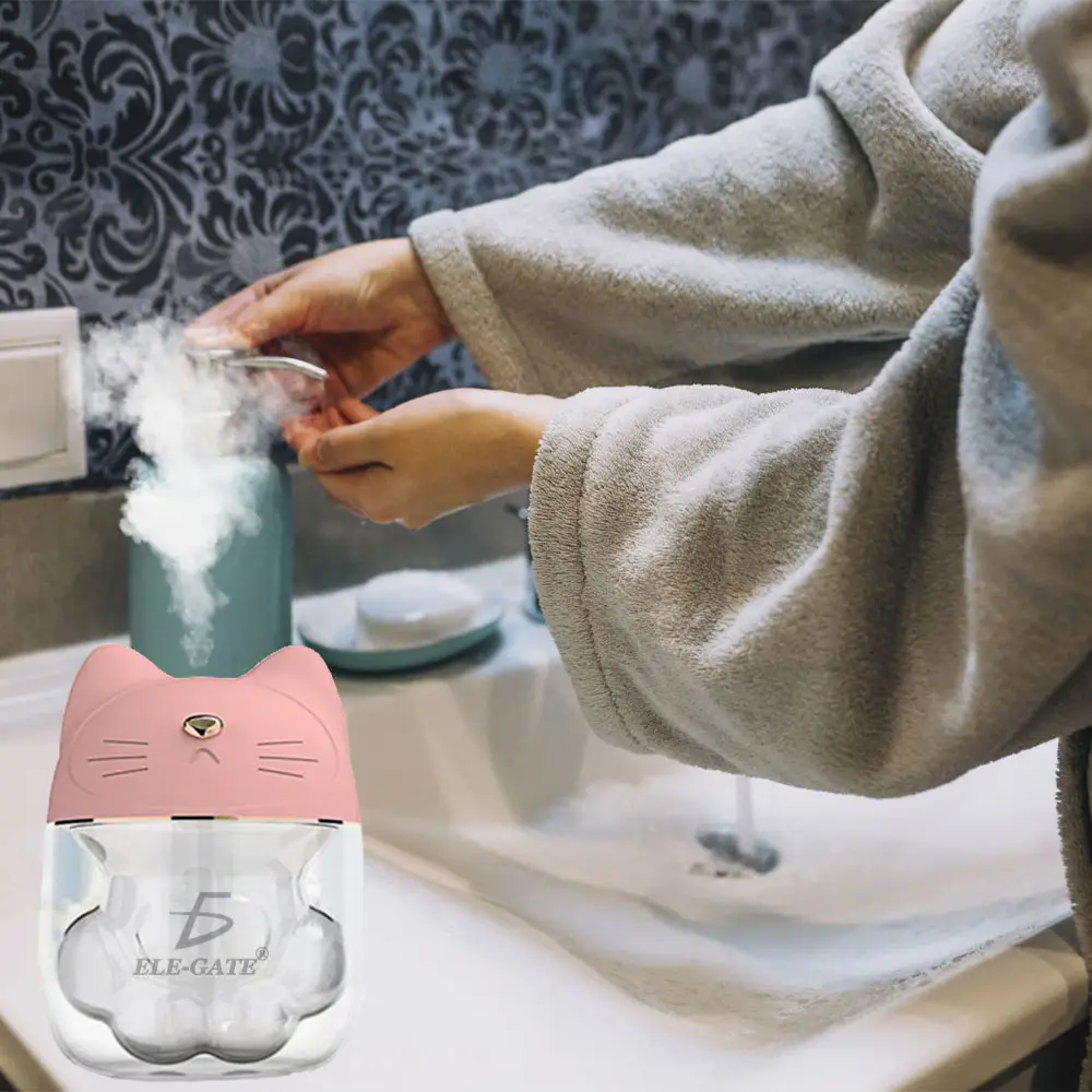 Humidificador 3 En 1 Gato Difusor Lampara Ventilador