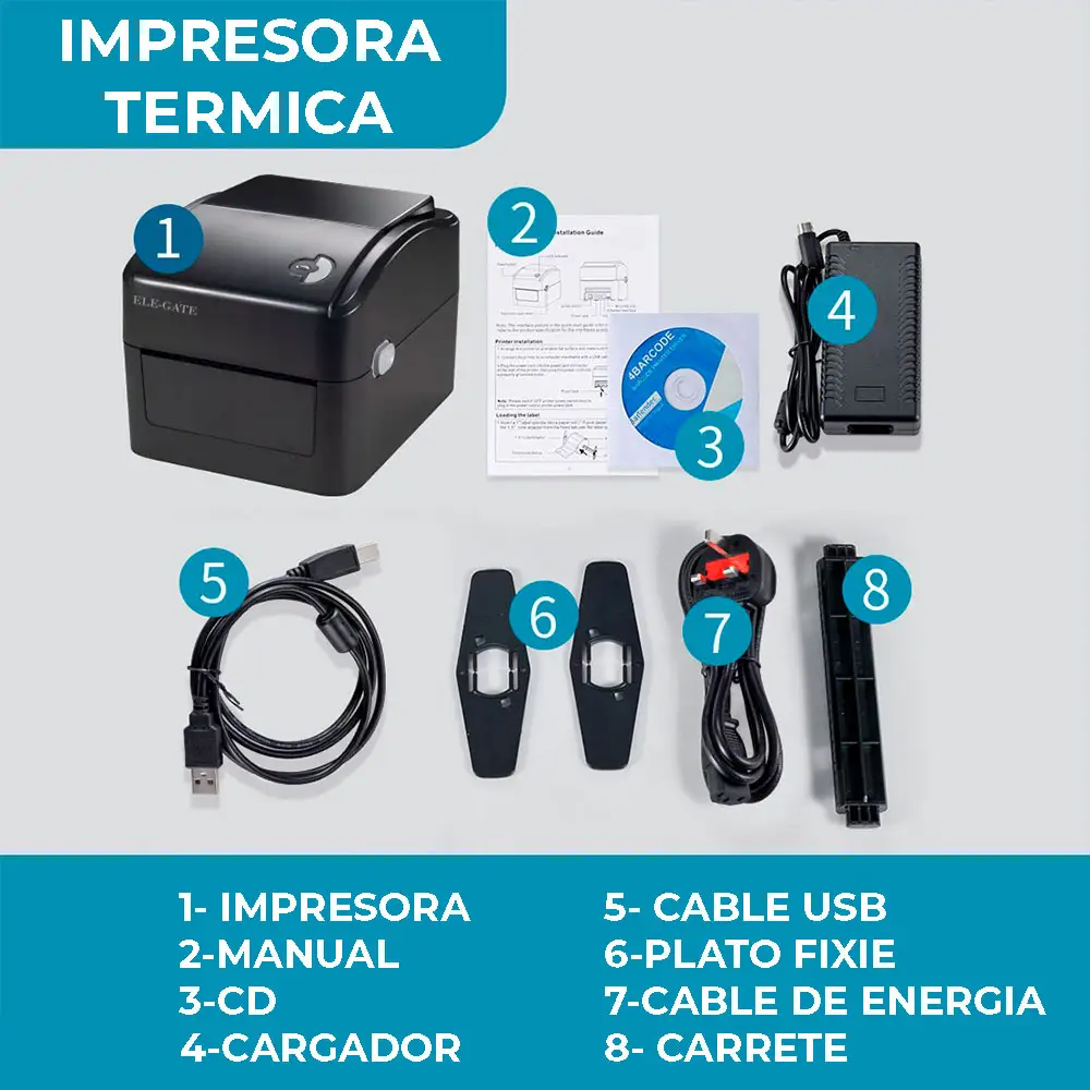 Impresora Térmica De Etiquetas códigos De Barras ELE-GATE - Imagen 6