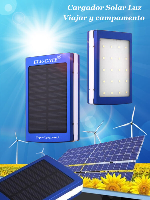 Bateria Cargador Power Bank Solar Recarga