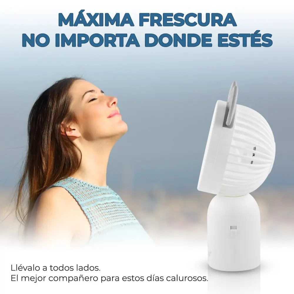 Mini Ventilador De Escritorio Recargable En Forma De Mickey