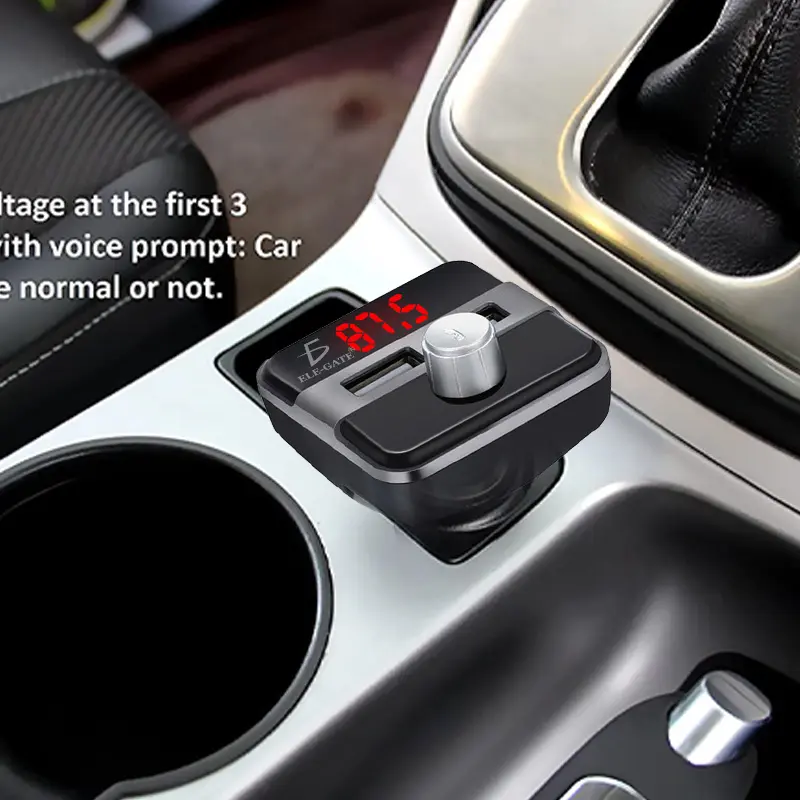 Bluetooth Transmisor Fm Auto Manos Libres Cargador Usb 3.5