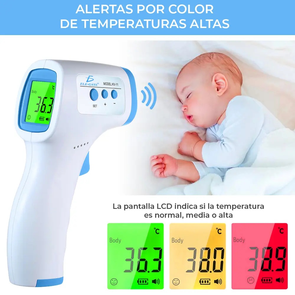 Digital Termómetro De Frente Infrarrojo Sin Contacto