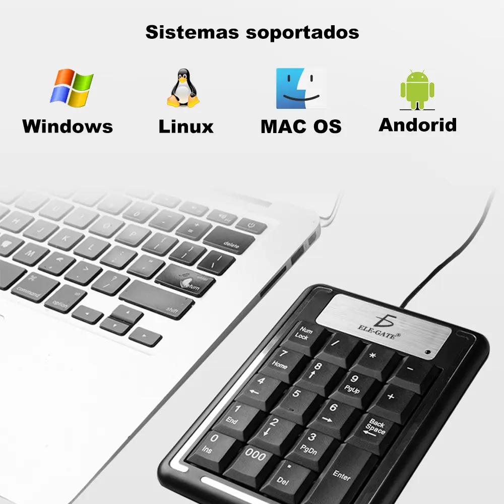 Teclado Numerico Usb Pc Laptop Computadoras Mac Windows