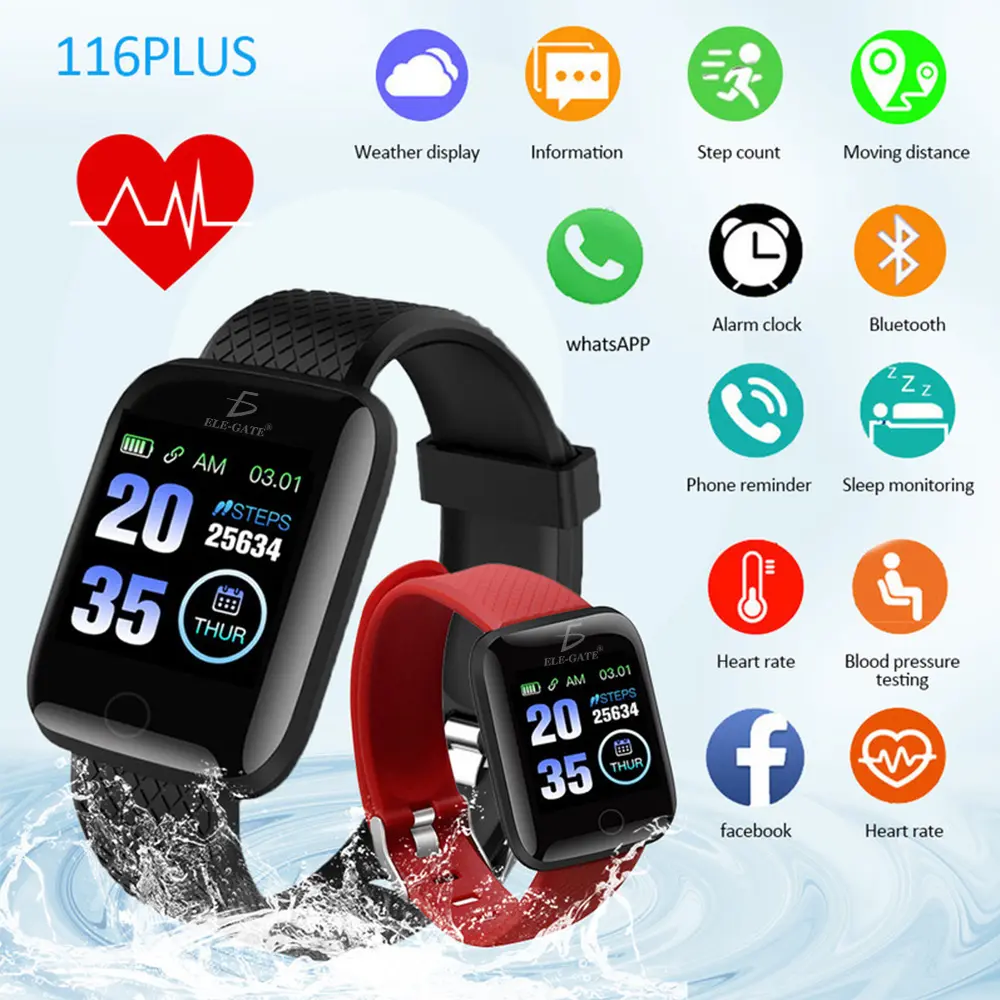 Smart Band 116DP Plus Reloj Pulsera Inteligente Sensor De Ritmo Cardíaco