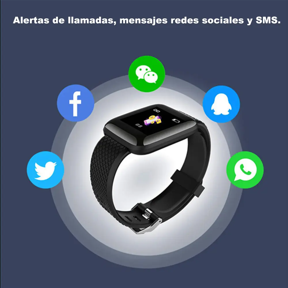 Smart Band 116DP Plus Reloj Pulsera Inteligente Sensor De Ritmo Cardíaco