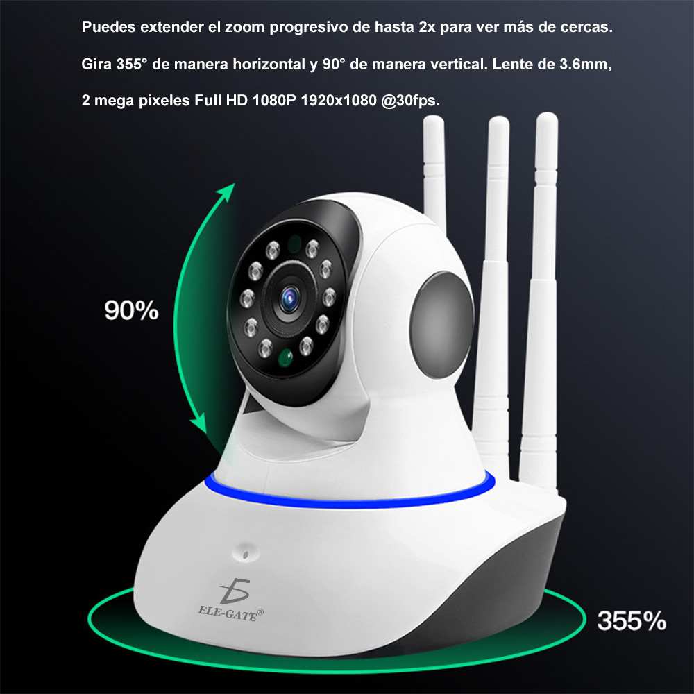 ▷ Neos Cámara de Seguridad Interior Wifi con 3 Antenas IP ©