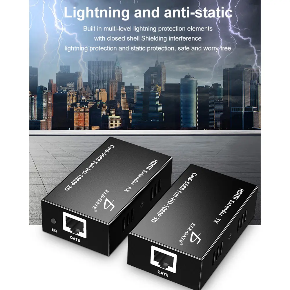 Kit De Extensores De Hdmi Utp Cat 6 1080p 60 Metros