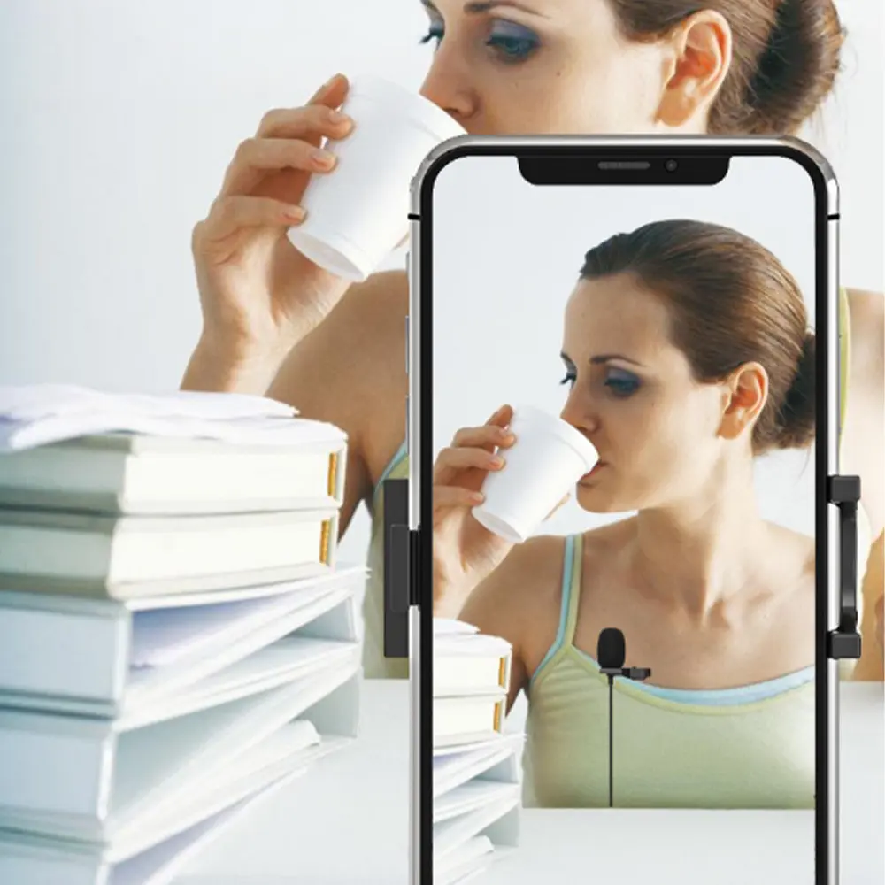 Collar Micrófonos Teléfono Micrófono 3.5Mm Jack Mano Libre