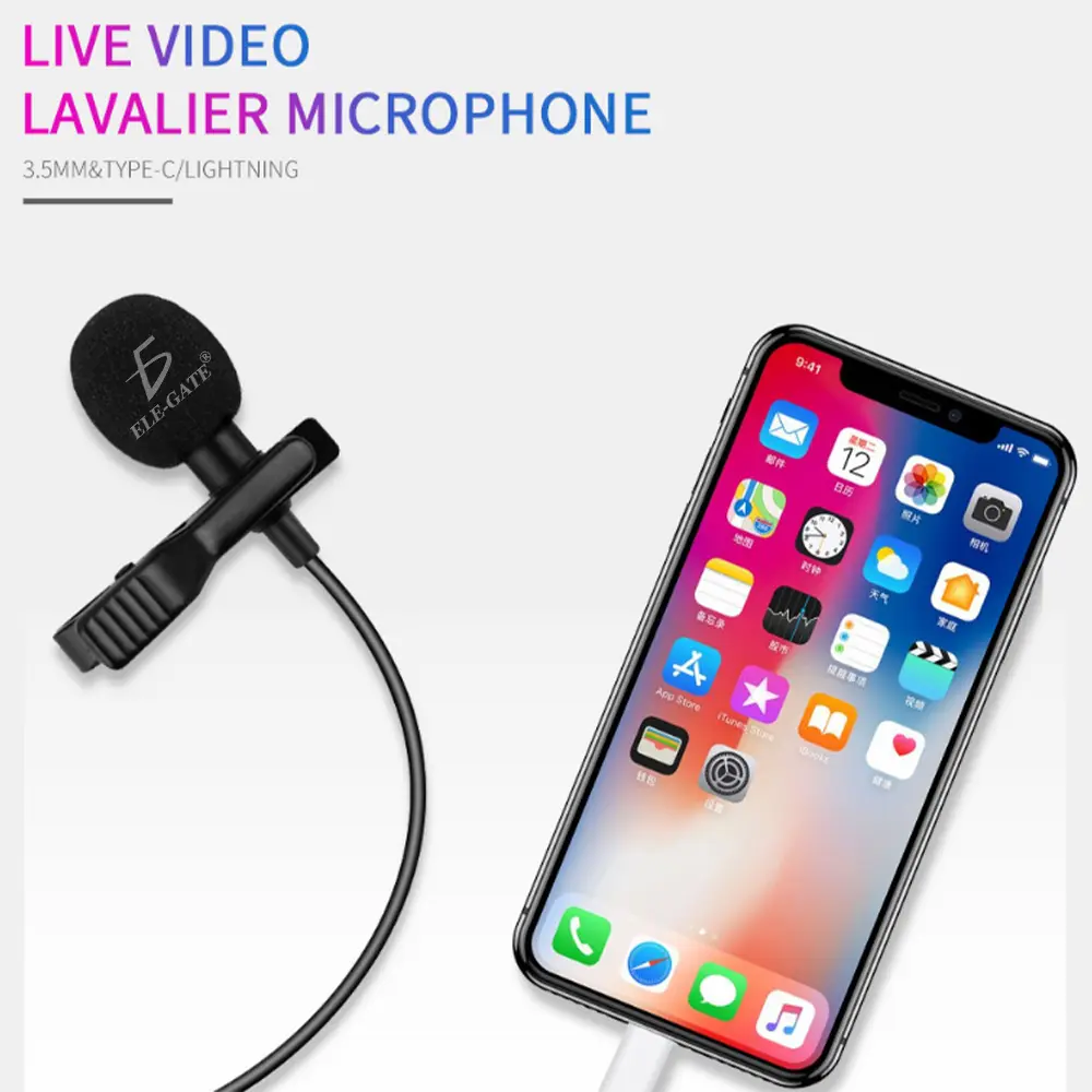 Collar Micrófonos Teléfono Micrófono 3.5Mm Jack Mano Libre