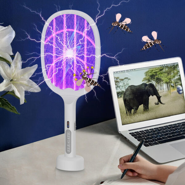 Raqueta Mata Mosquitos Lámpara Led Recargable Electrica - Image 4