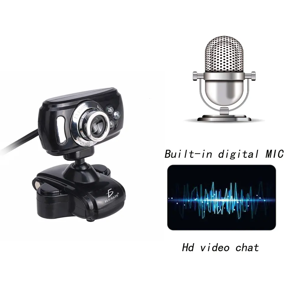 Webcam Usb Cámara Computadora Con Micrófono