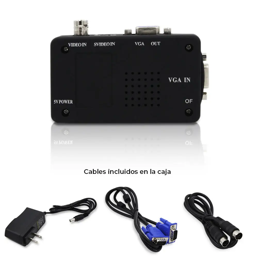 Convertidor Coaxial Svideo a Vga