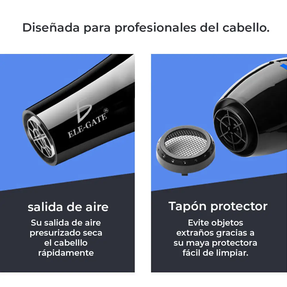 Secadora Cabello Portatil Pelo Viaje 1000w Protection