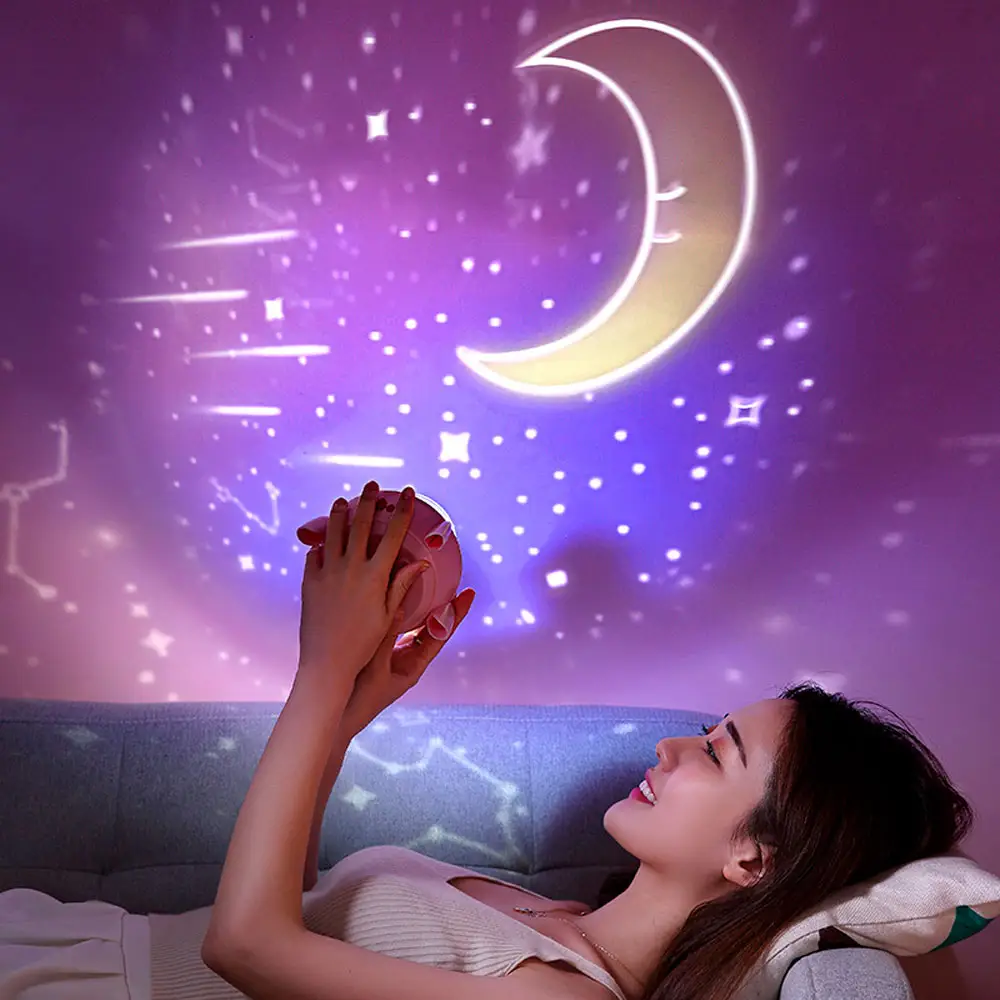 Lámpara Proyector De Estrellas Para Niños Luces Led
