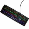 Teclado Usb Gaming Mecánico Metal Rgb Luz Alambrico Español