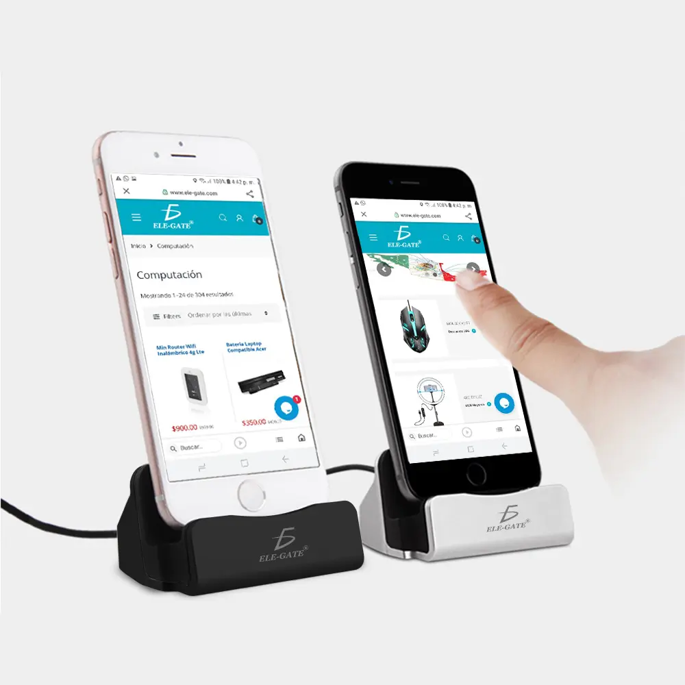 Cargador Rápido Basa Con Soporte Alámbrico Para Iphone