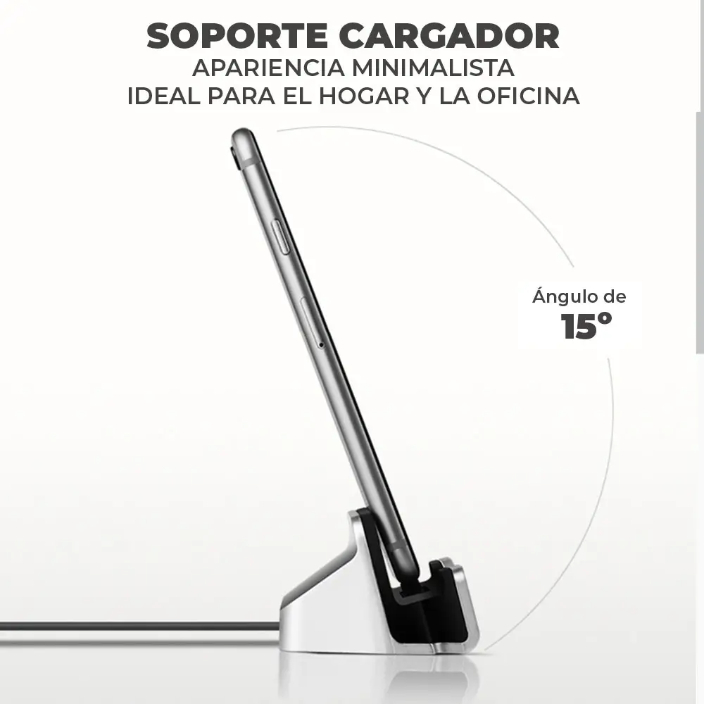 Cargador Rápido Base Soporte Alámbrico Celular V8