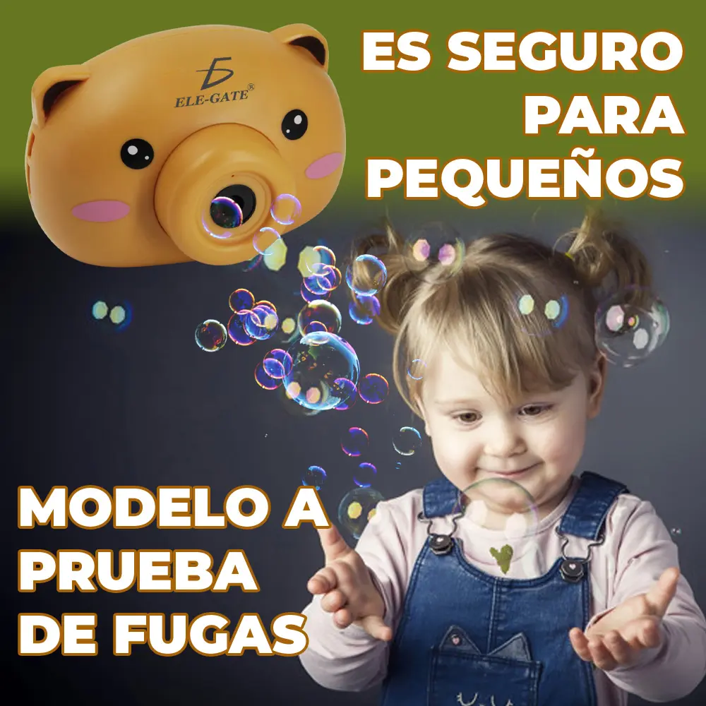 Máquina de Burbujas Automática en Forma de Cámara Osito