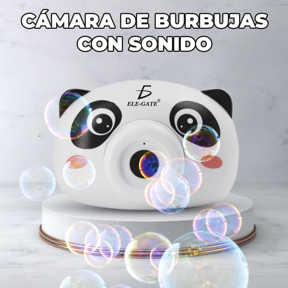 Camara De Burbujas Infantil Panda Para Niños Juguete