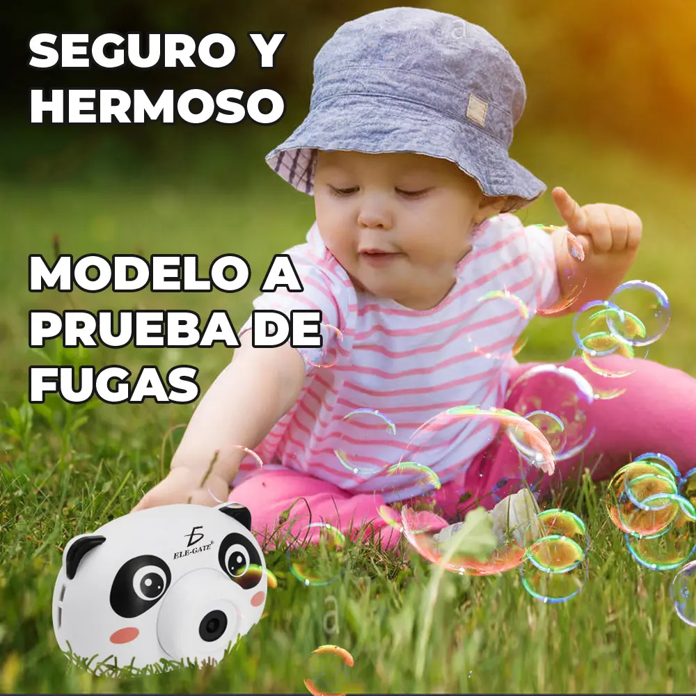 Máquina de Burbujas Automática en Forma de Cámara Panda
