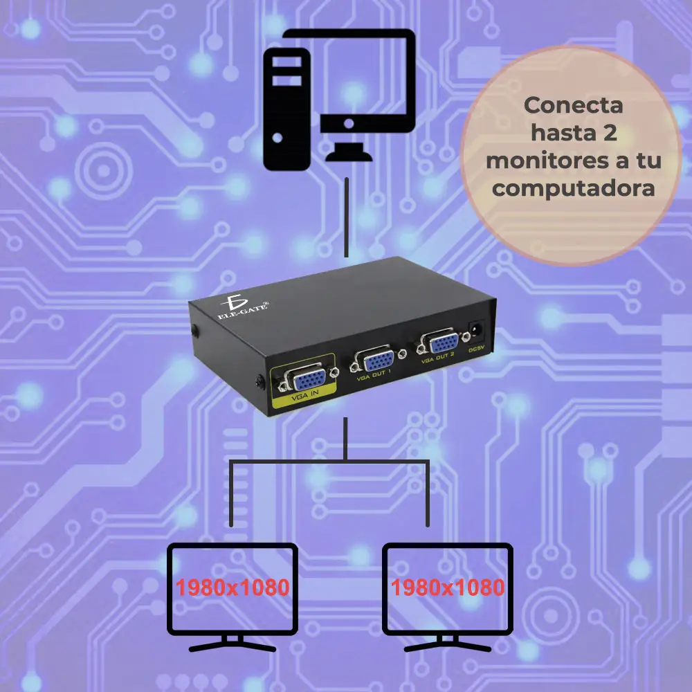 Splitter Vga 1x2 Para Monitor