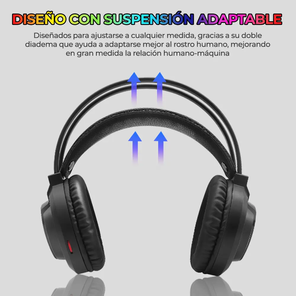 Diadema Audifonos Gamer Rgb Led Colores Ps4 Xbox Pc Laptop