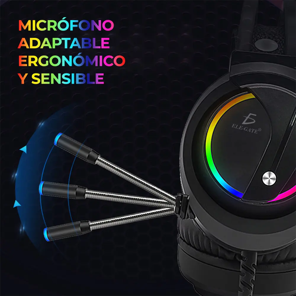 Diadema Audifonos Gamer Rgb Led Colores Ps4 Xbox Pc Laptop