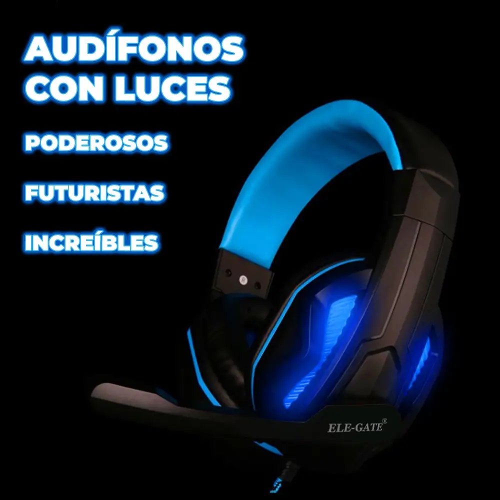 Audifonos Gamer Rgb Led Colores Diadema Ps4 Xbox Pc Laptop