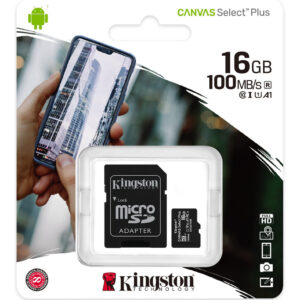 Trajeta de Memoria Kingston Micro SD 16GB Class 10