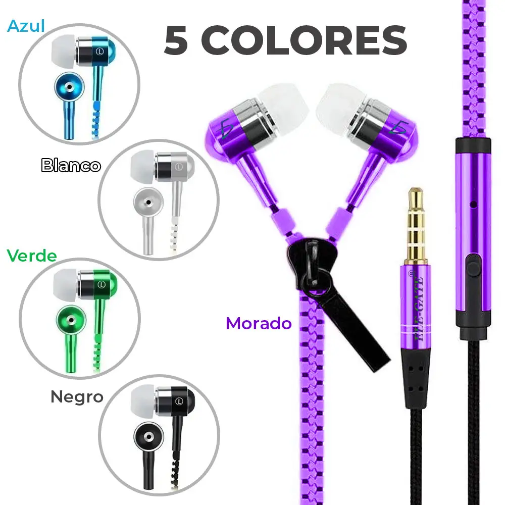 Audífonos Manos Libres Cierre Auxiliar 3.5 mm