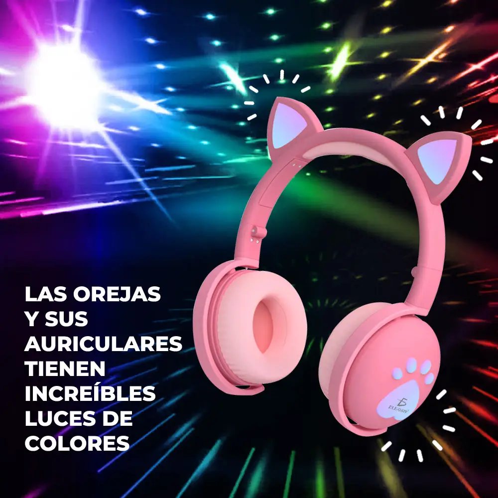 Audifonos Bluetooth Inalambricos Diadema Manos Libres Led