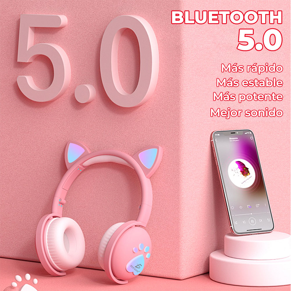 Audifonos Bluetooth Inalambricos Diadema Manos Libres Led