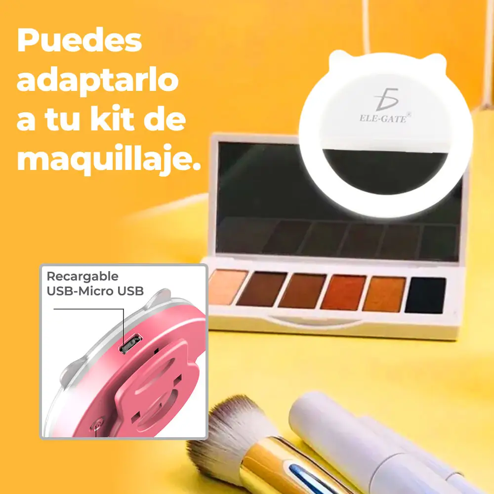 Aro Luz Led Selfie Para Celular De Clip Recargable