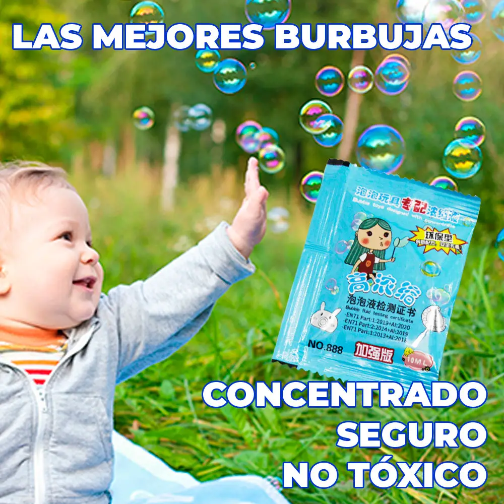 Sobres de Repuesto de Jabón para Burbujas No toxico