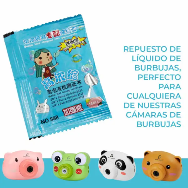 Sobres de Repuesto de Jabón para Burbujas No toxico Sobres de Repuesto de Jabón para Burbujas No toxico