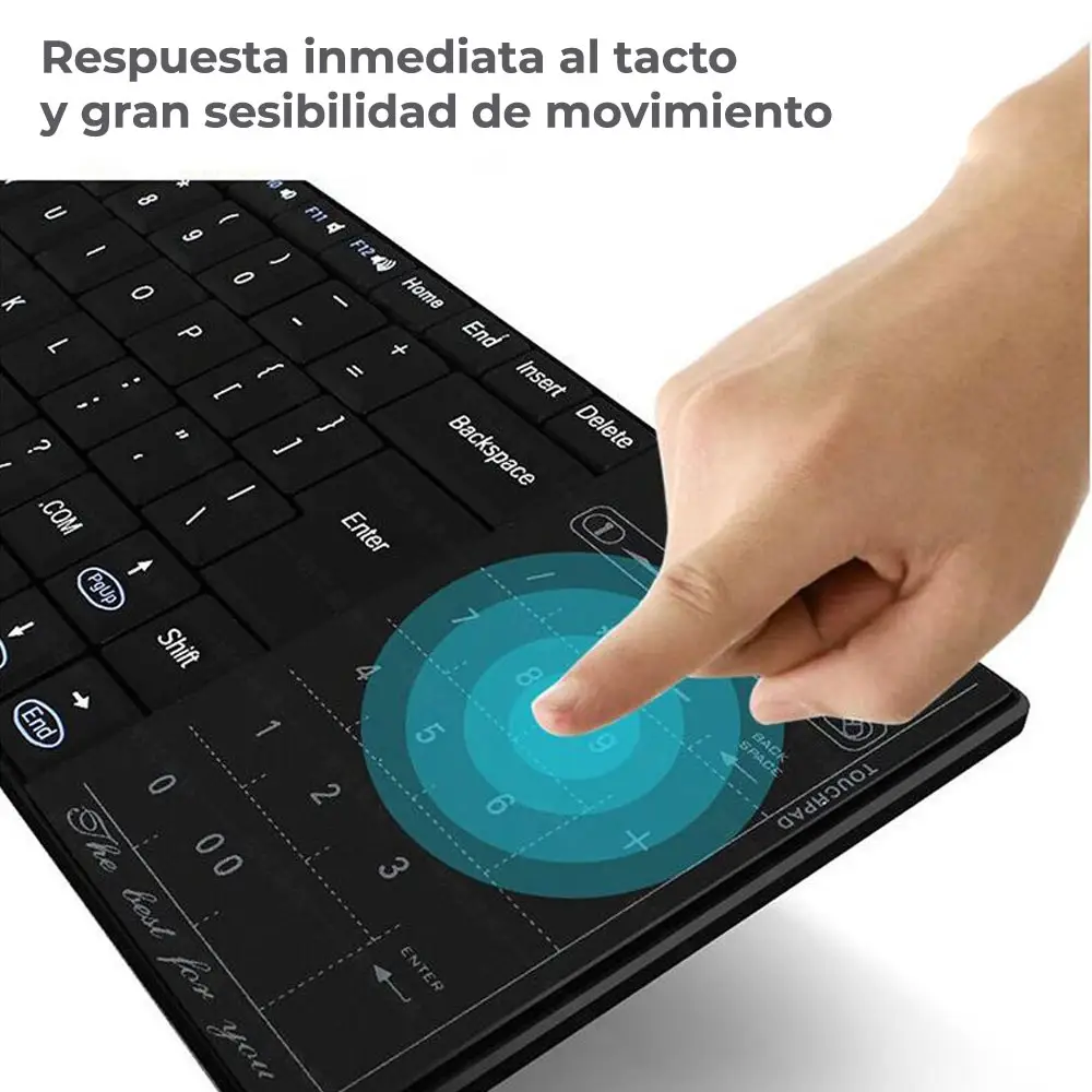 Mini Teclado Bluetooth Inalambrico Touchpad Recargable