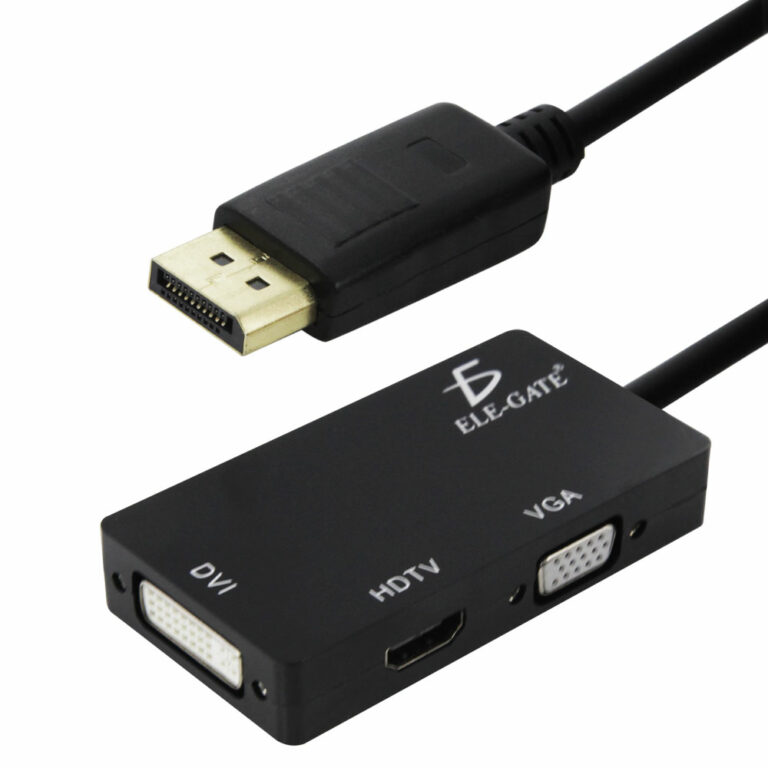 Adaptador 3 En 1 Dp Displayport A Hdmi Vga Dvi De Mac - ELE-GATE