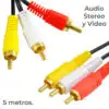 Cable Rca Audio Y Video Macho a Macho 5 Metros Cable Rca Audio Y Video Macho a Macho 5 Metros