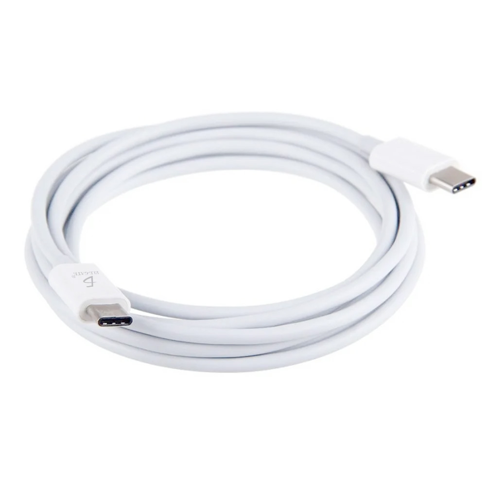 Cable de Macbook USB Tipo C a Tipo C Blanco Carga Rapida