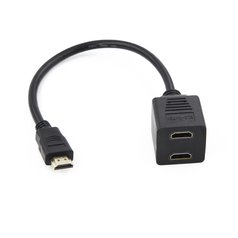 Cable adaptador de divisor HDMI Divisor HDMI 1 en 2 salidas $HDMI macho a  dual