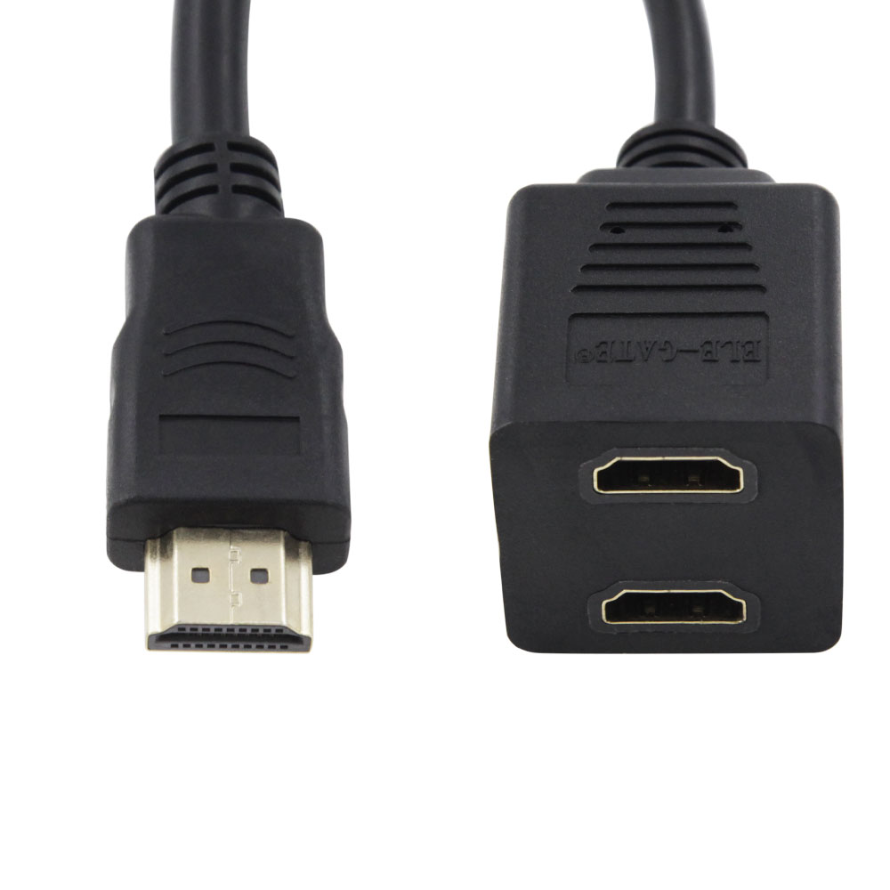 Divisor de dos líneas HDMI de un punto de 0,3 m uno en dos salidas HDMI 1  punto 2 línea de alta definición divisor HDMI 1 pieza