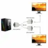 Cable Divisor Vga Video Splitter 2 Monitores A La Vez Cable Divisor Vga Video Splitter 2 Monitores A La Vez