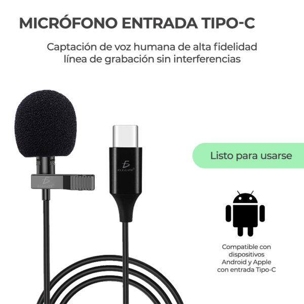 Collar Micrófonos Para Celular Android Tipo c Mano Libre