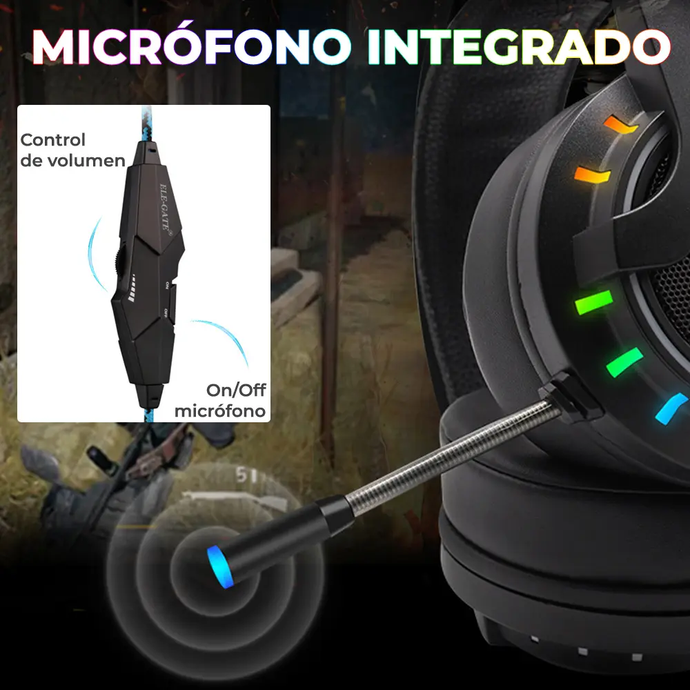 Diadema Rgb Led Colores Audifonos Gamer Ps4 Xbox Pc