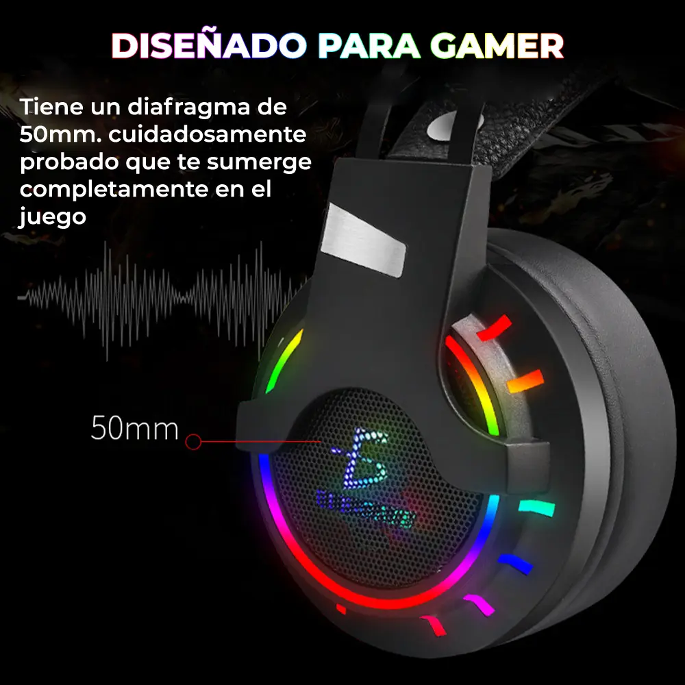 Diadema Rgb Led Colores Audifonos Gamer Ps4 Xbox Pc