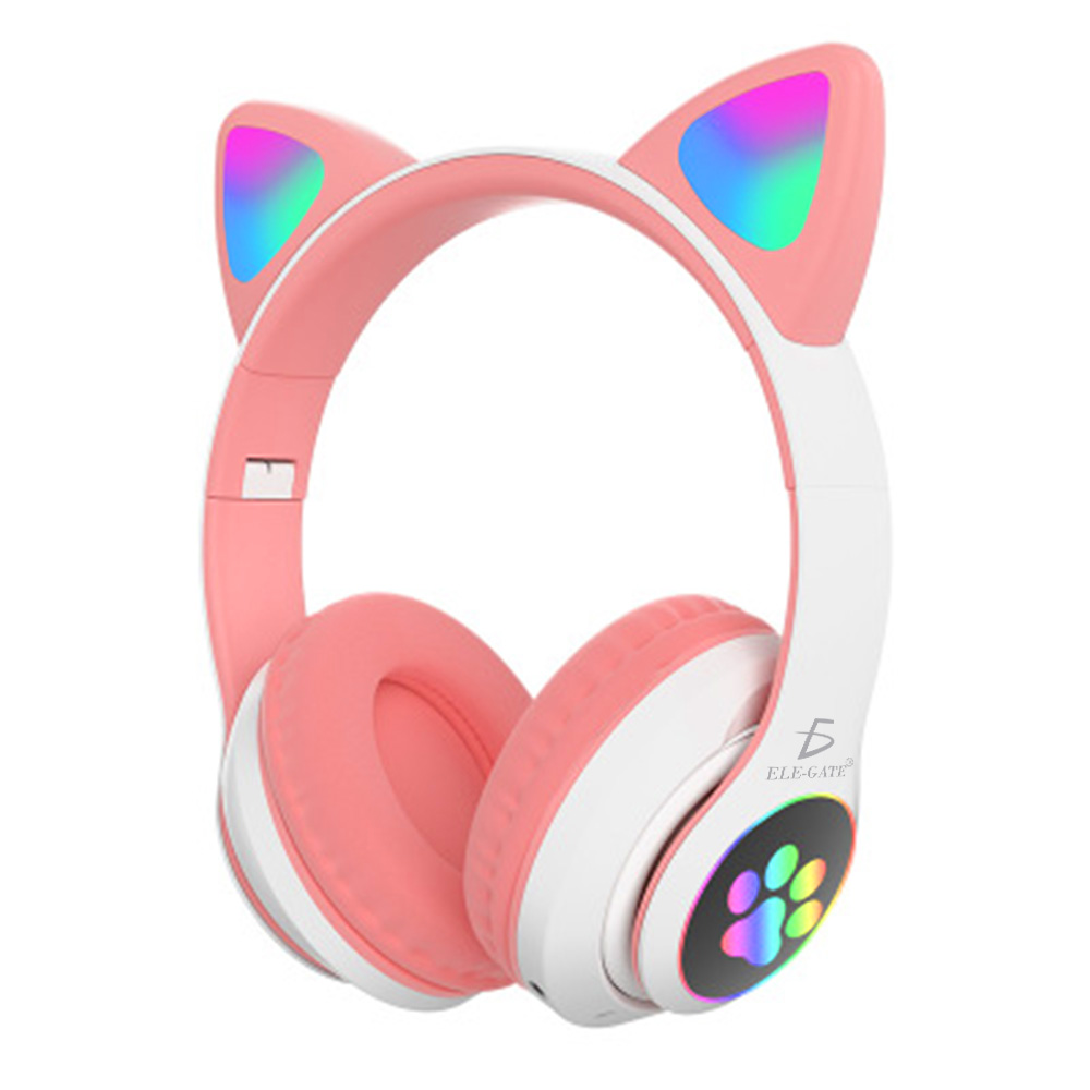 Diadema Gato Bluetooth Auriculares Colorido Led Luminoso -